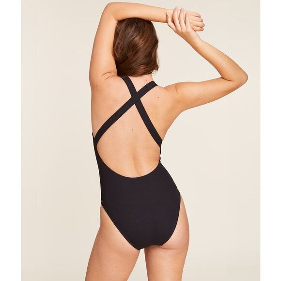 Andie Swim The Tulum Ribbed One Piece in Black L NWT - Picture 8 of 8